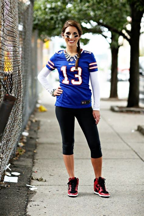 women wearing football jerseys.